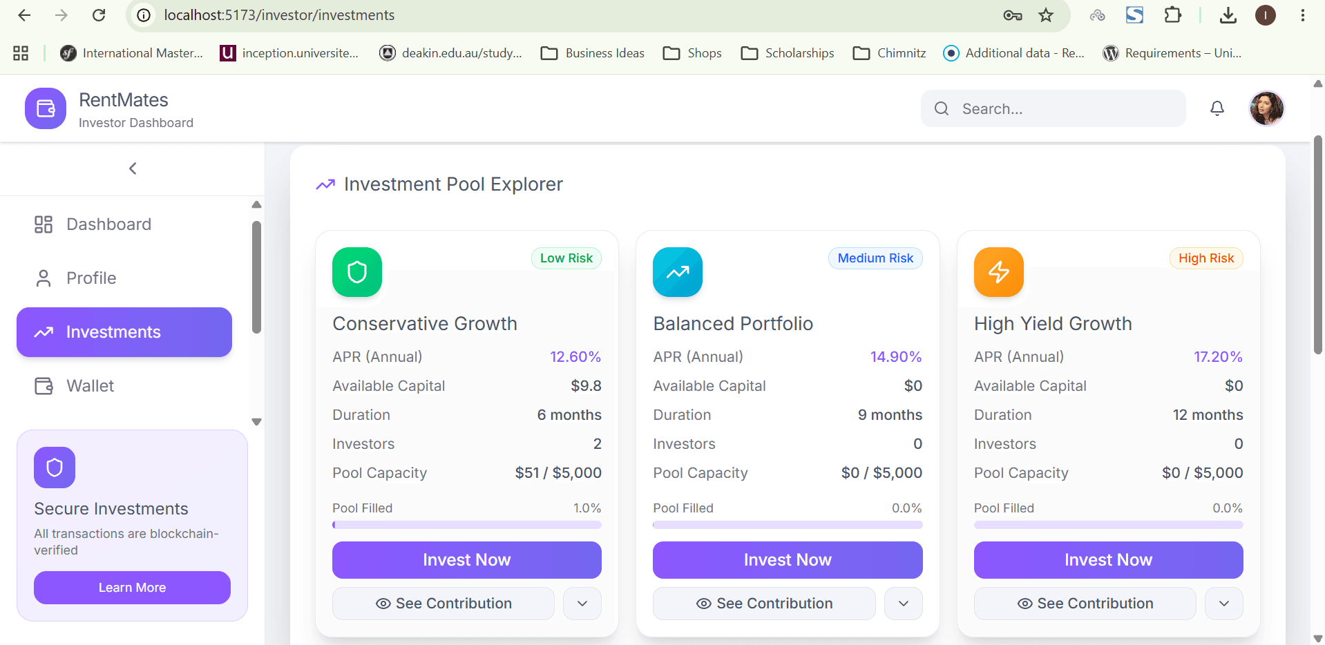 Investor portfolios